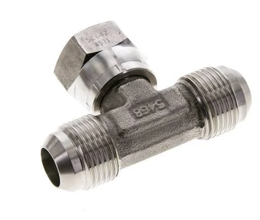 JIC Tee Fitting UN 1-1/16''-12 (Dash Size 12) Male x Female Stainless steel 350bar (4917.5psi)