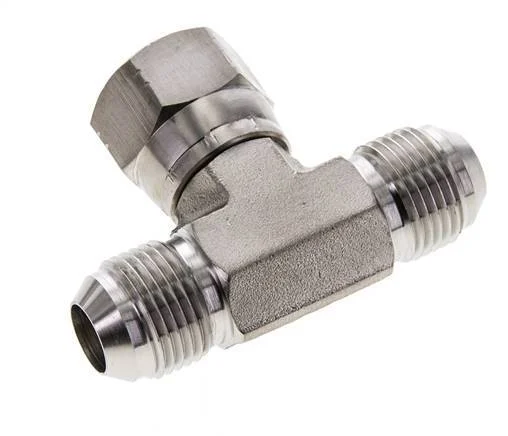 JIC Tee Fitting UNF 7/8''-14 (Dash Size 10) Male x Female Stainless steel 350bar (4917.5psi)