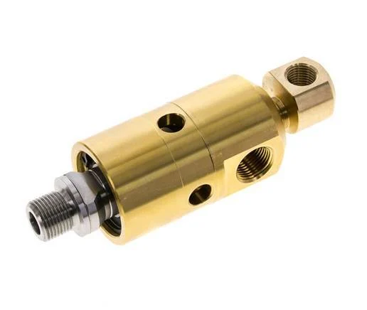 2-Way Rotary Joint G1/4'' - G3/8'' Male x Female Brass 50bar (702.5psi)