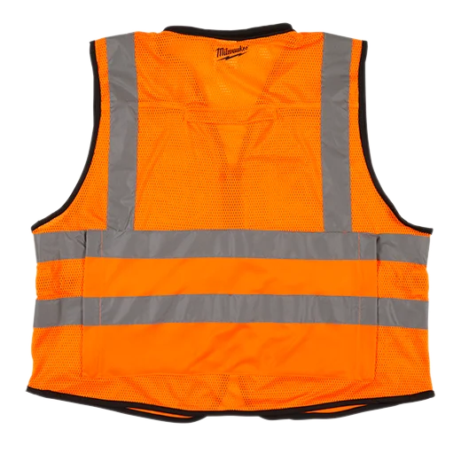 High Visibility Orange Performance Safety Vest - S/M