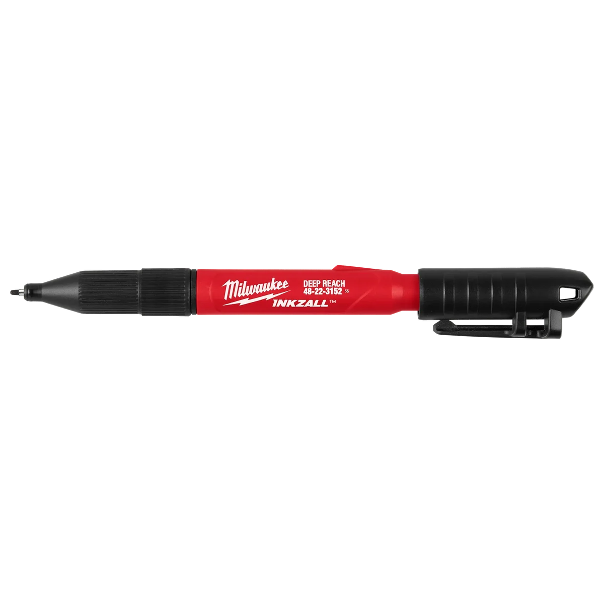 INKZALL™ 2IN1 Deep Reach Ultra Fine Point Black Jobsite Marker