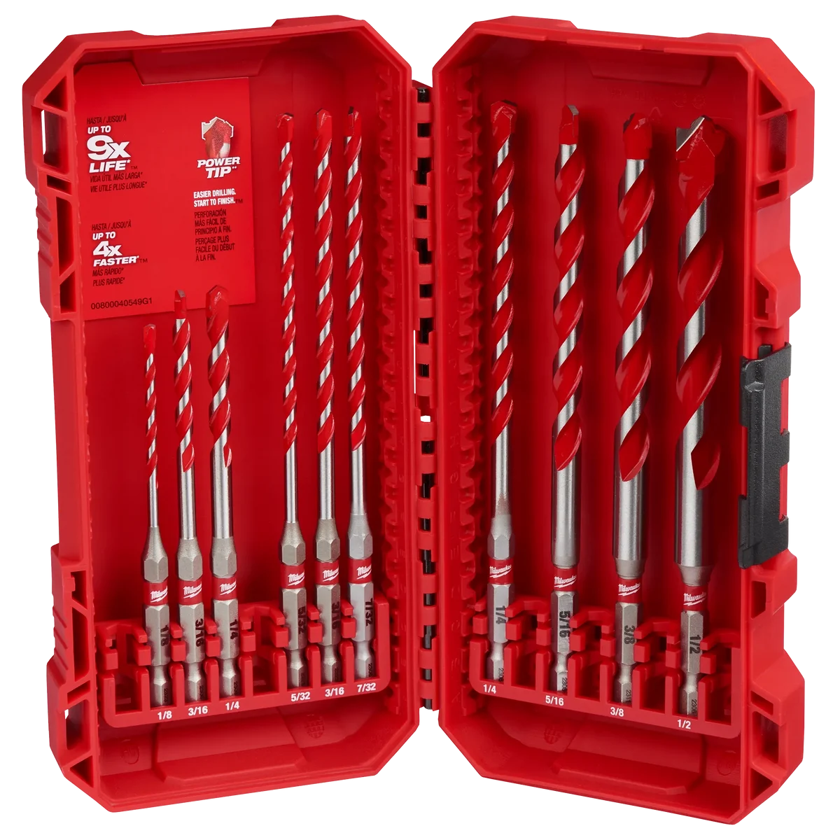 10PC. SHOCKWAVE Impact Duty™ Carbide Hammer Drill Bit Set