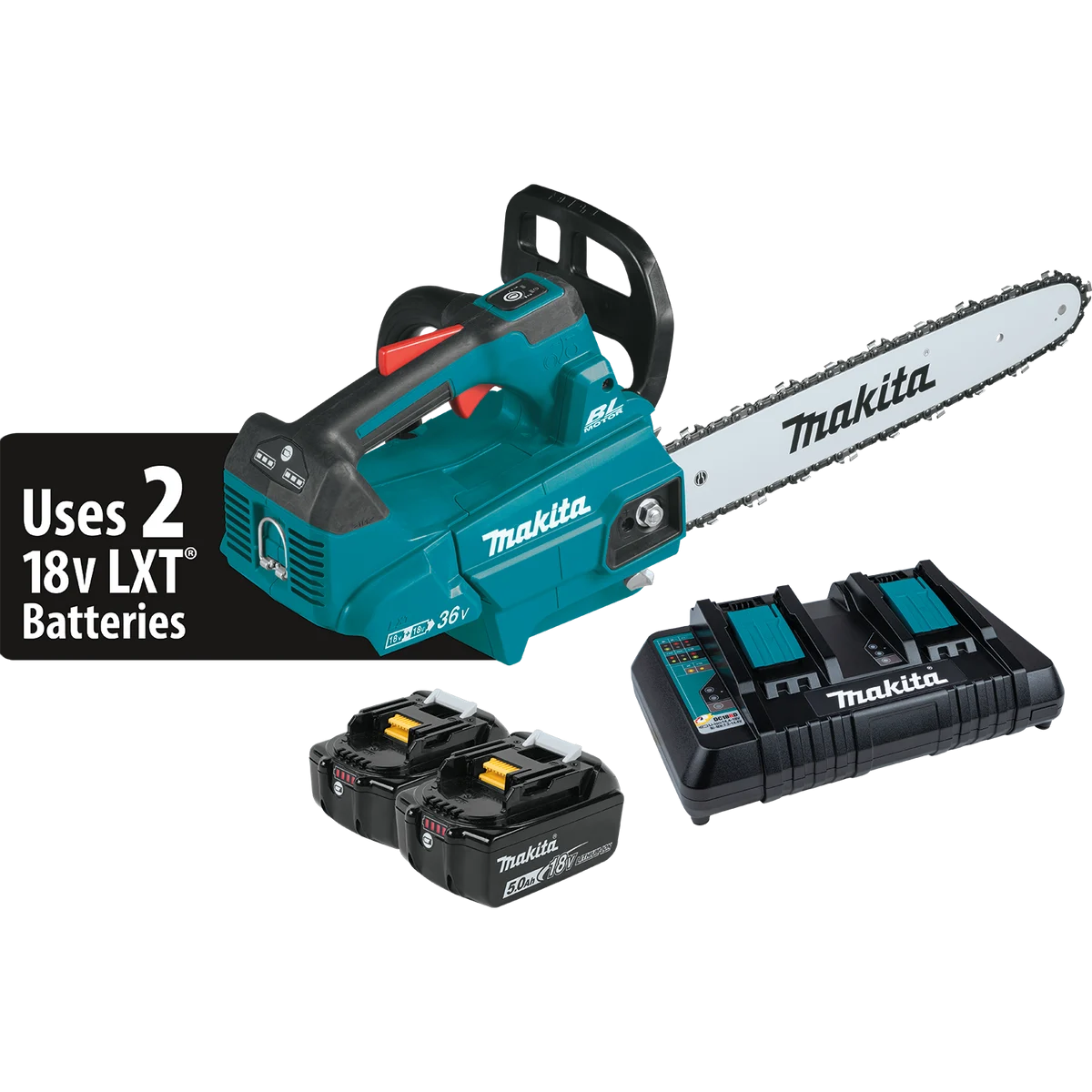 MAKITA 36V (18V X2) LXT® 16" Top Handle Chain Saw Kit
