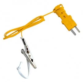 Fieldpiece ATWB1 Type-K Wet Bulb (sock) Thermocouple with alligator clip
