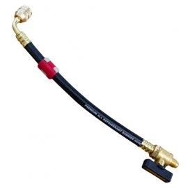Fieldpiece HR1XR Ball Valve Refrigerant Hose with adapter extension, 1/4"