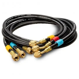 Fieldpiece HR3 Open Valve Refrigerant Hose Set, 1/4", set of 3