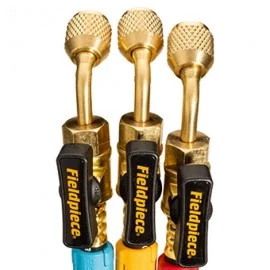 Fieldpiece HR3B Ball Valve Refrigerant Hose Set, 1/4", 3-pack