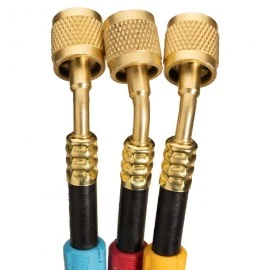 Fieldpiece HR3L Low Loss Valves Refrigerant Hose Set, 1/4", 3-pack