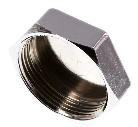 G 1 1/2'' Nickel plated Brass End cap 16 Bar