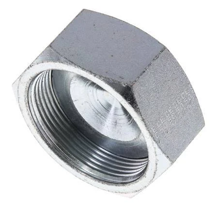UN 2''-12 Zinc plated Steel End cap ORFS 250 Bar