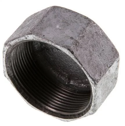 Rp 2'' Zinc plated Cast iron End cap 25 Bar