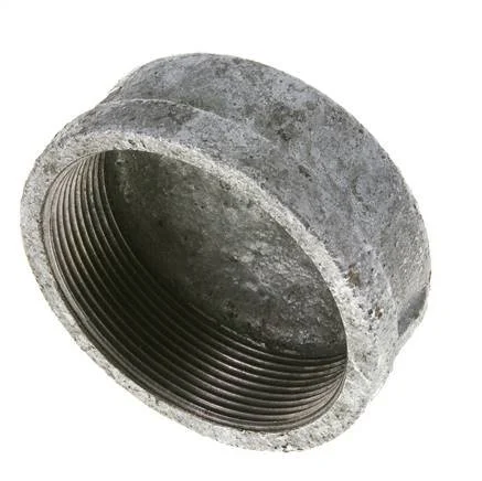 Rp 2 1/2'' Zinc plated Cast iron End cap Round 25 Bar