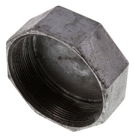 Rp 3'' Zinc plated Cast iron End cap 25 Bar