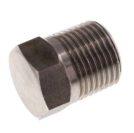 3/8'' NPT Male Stainless steel Closing plug with Outer Hex 210 Bar