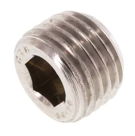 M14x1.5 Stainless steel Closing plug with Inner Hex without collar (conical) 40 Bar