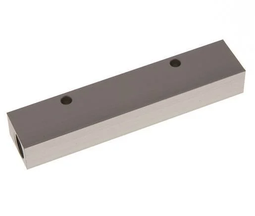 2xG 3/8'' x 4xG 1/4'' Aluminium Distributor Block One-sided 16 Bar