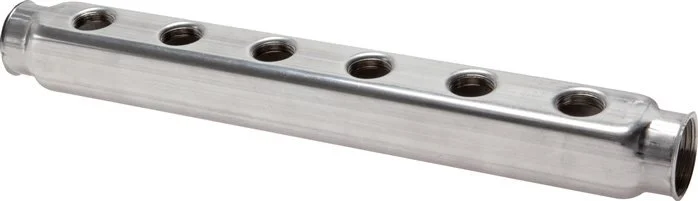 2xG 1'' x 10xG 1/2'' Stainless steel Distributor Block Double-sided 10 Bar