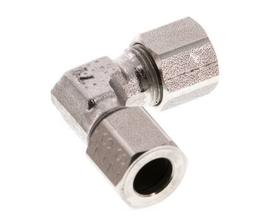 8LL Stainless steel 90 deg Elbow Cutting ring 100 Bar DIN 2353