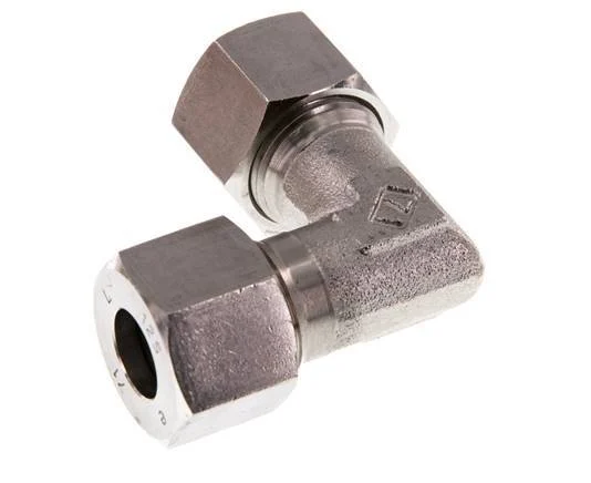12S Stainless steel 90 deg Elbow Cutting ring 630 Bar DIN 2353