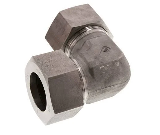 38S Stainless steel 90 deg Elbow Cutting ring 315 Bar DIN 2353