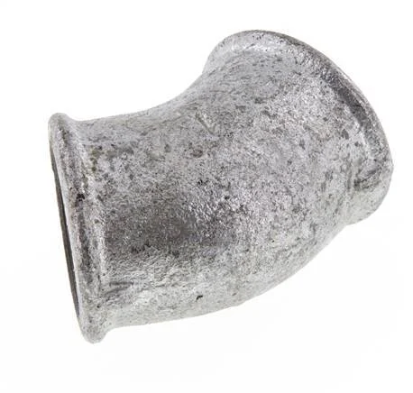 Rp 1'' Zinc plated Cast iron 45 deg Elbow Fitting 25 Bar