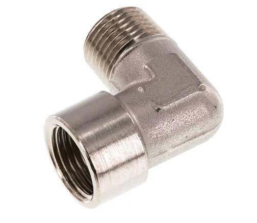 G 1/2'' x R 1/2'' F/M Nickel plated Brass 90 deg Elbow Fitting 16 Bar