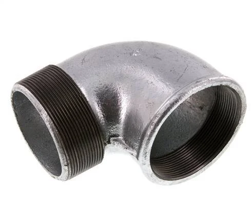 Rp 3'' x R 3'' F/M Zinc plated Cast iron 90 deg Elbow Fitting 25 Bar
