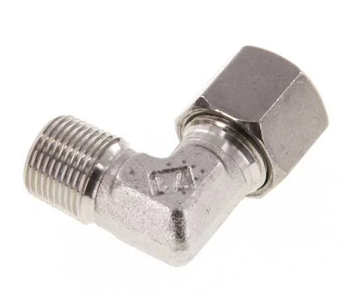 R 3/8'' Male x 10S Stainless steel 90 deg Elbow Fitting 630 Bar DIN 2353