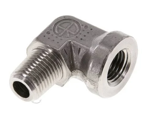1/4'' NPT x 1/4'' NPT M/F Stainless steel 90 deg Elbow Fitting 275 Bar - Hydraulic
