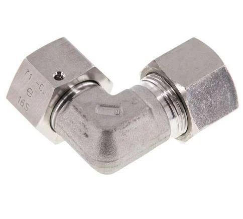 M24x1.5 x 16S Stainless steel Adjustable 90 deg Elbow Fitting with Sealing cone and O-ring 400 Bar DIN 2353