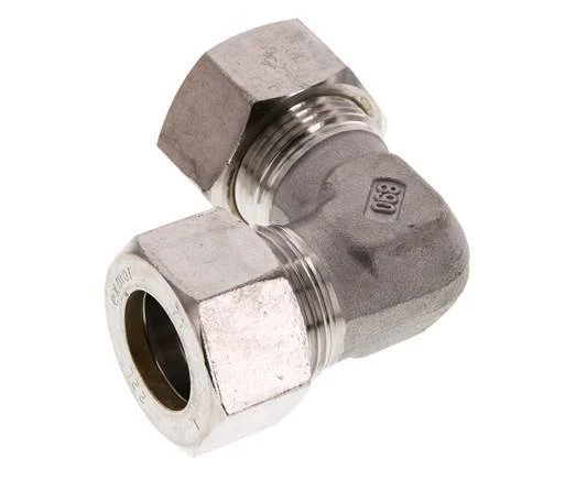 22L Stainless steel 90 deg Elbow Compression Fitting 160 Bar DIN 2353