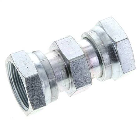 UN 1-11/16''-12 Zinc plated Steel Socket ORFS with Union nut 250 Bar - Hydraulic