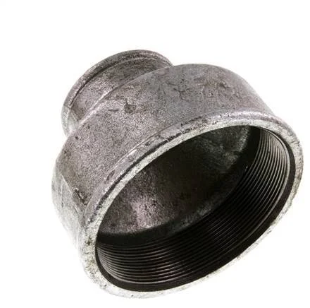 Rp 4'' x Rp 2'' Zinc plated Cast iron Round Socket 25 Bar