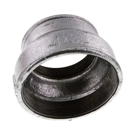 Rp 4'' x Rp 3'' Zinc plated Cast iron Round Socket 25 Bar
