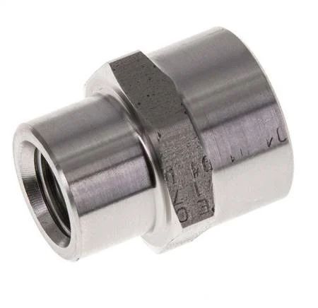 1/4'' NPT x 3/8'' NPT Stainless steel Socket 210 Bar - Hydraulic
