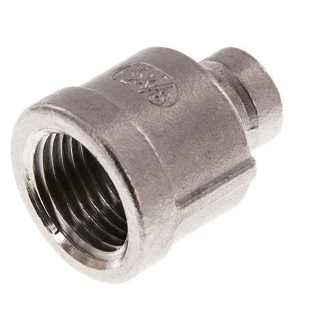 Rp 1/2'' x Rp 1/8'' Stainless steel Round Socket 16 Bar