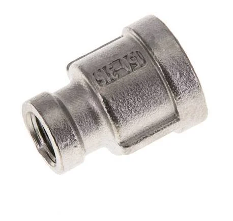 3/8'' NPT x 1/8'' NPT Stainless steel Round Socket 16 Bar [2 Pieces]