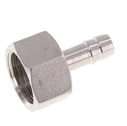 G 1/2'' x 8mm Stainless steel Hose barb 40 Bar