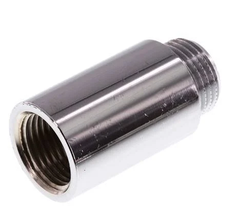 G 1/2'' F/M Chromium plated Brass Extension DIN 3523 - 40 mm