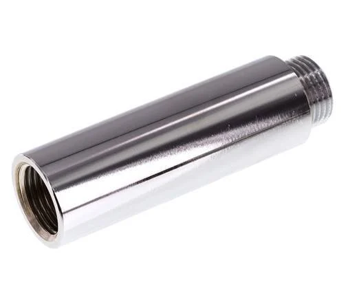 G 1/2'' F/M Chromium plated Brass Extension DIN 3523 - 80 mm