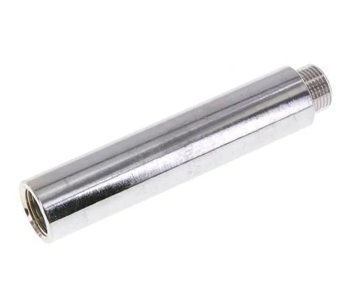 G 3/8'' F/M Chromium plated Brass Extension DIN 3523 - 100 mm