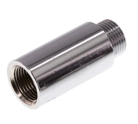 G 3/8'' F/M Chromium plated Brass Extension DIN 3523 - 40 mm