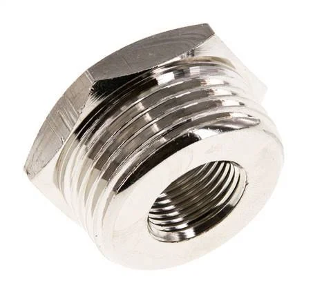 G 3/8'' x G 1'' F/M Nickel plated Brass Reducing Ring 16 Bar
