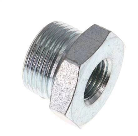 G 1/4'' x M22x1.5 F/M Zinc plated Steel Reducing Ring 250 Bar - Hydraulic