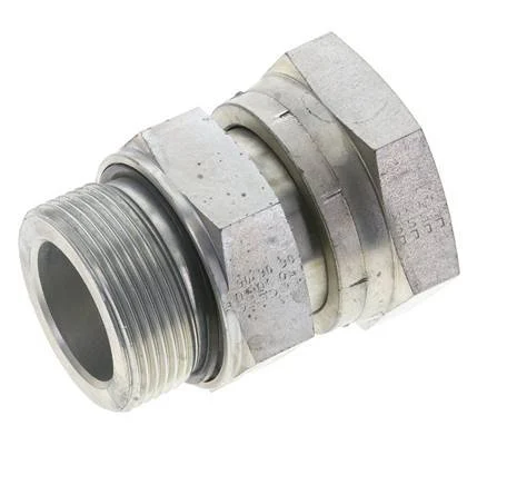 UN 2''-12 x G 1 1/2'' F/M Zinc plated Steel Reducing Adapter ORFS 250 Bar - Hydraulic