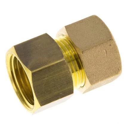 G 1/2'' x 14mm Brass Straight Compression Fitting 89 Bar DIN EN 1254-2