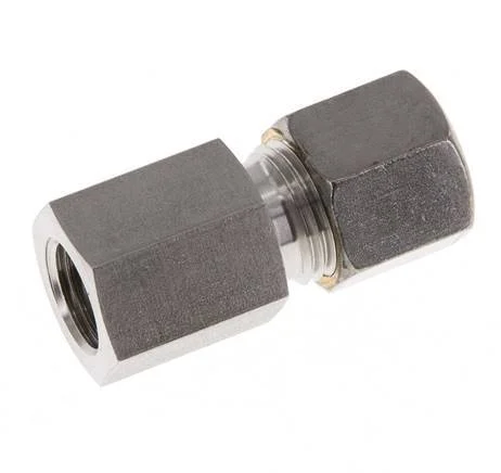 G 1/4'' x 8S Stainless steel Straight Compression Fitting 630 Bar DIN 2353