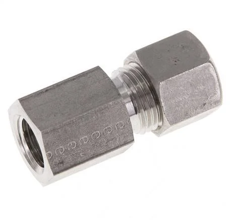 G 1/4'' x 10L Stainless steel Straight Compression Fitting 315 Bar DIN 2353
