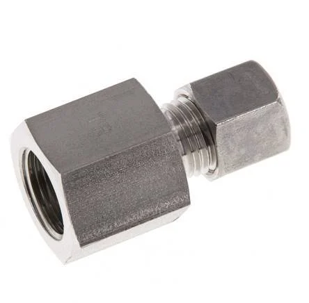G 3/8'' x 8L Stainless steel Straight Compression Fitting 315 Bar DIN 2353