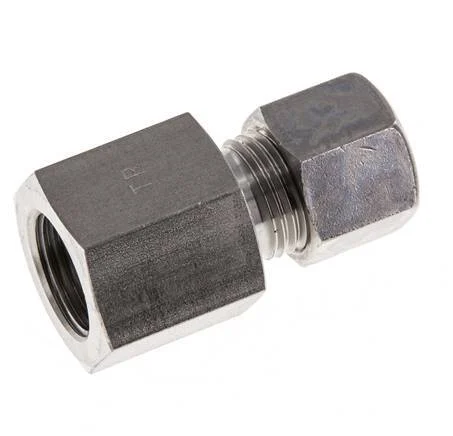G 3/8'' x 10L Stainless steel Straight Compression Fitting 315 Bar DIN 2353